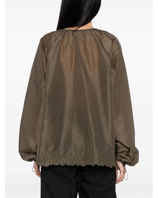 CECILIE BAHNSEN Green Brody Blouse