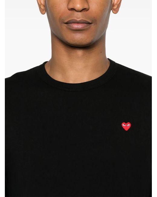 COMME DES GARÇONS PLAY Black Heart-Patch T-Shirt