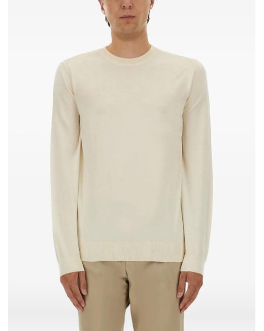 Top A Maniche Lunghe di Boss in Natural da Uomo