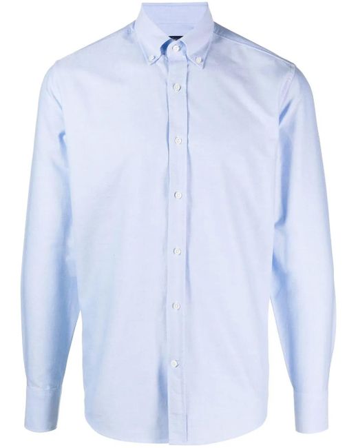Camisa Slim Deperlu de hombre de color Blue