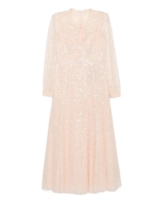 Needle & Thread Pink Kleid Mit Pailletten