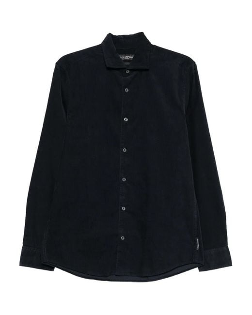Marc O' Polo Black Buttoned Corduroy Shirt for men