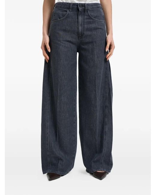 Dondup Blue Jean À Taille Haute Et Pinces