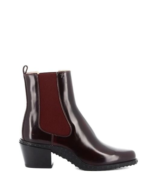 Tod's Brown Pull-Tab Boots