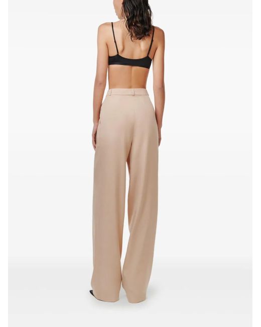 ANNAFOXY Natural Pintuck Detailing Trousers
