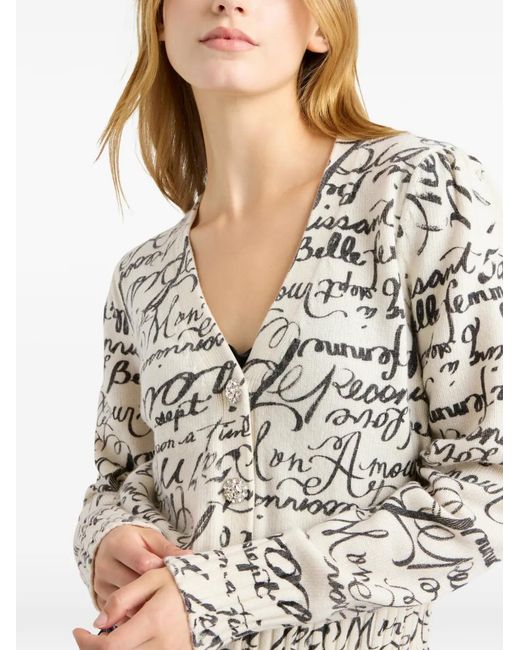 Cinq À Sept White Love Journal Morgan Buttoned Cardigan
