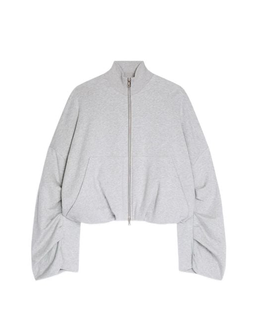 Dries Van Noten White Draped Jersey Jacket
