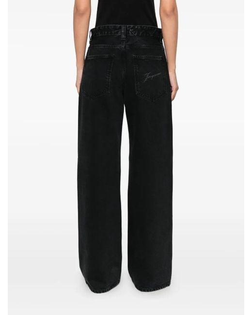 Jacquemus Black High-Waisted Wide-Leg Jeans