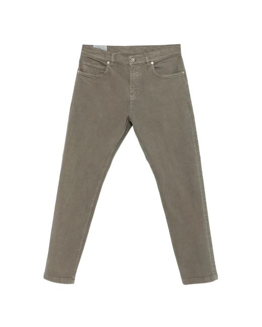 Eleventy Gray Five-Pocket Trousers for men