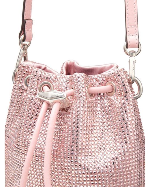 Jimmy Choo Pink Mini Bon Bon Bucket Bag