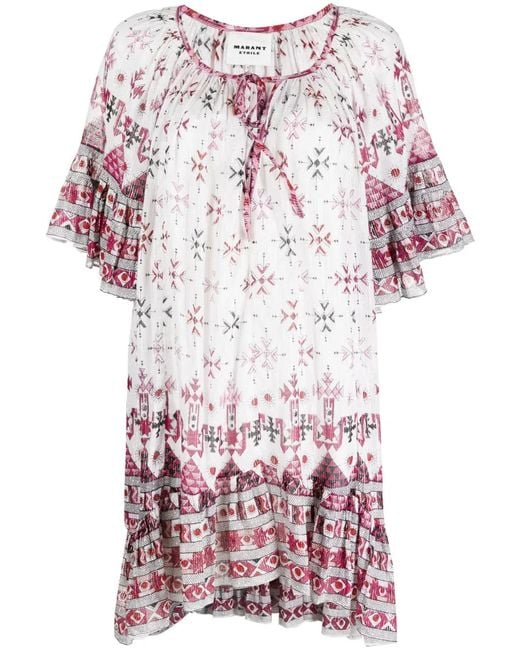 Isabel Marant Red Cotton Dress For From Ss23 Collection