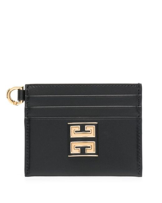 Porte-cartes en cuir à plaque 4G Givenchy en coloris Black