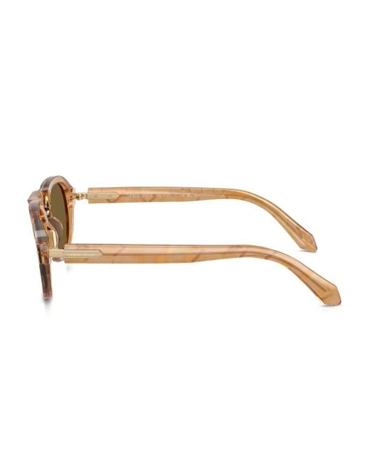 Giorgio Armani Natural Round-Frame Sunglasses for men