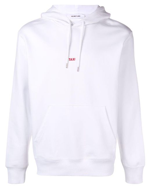 Helmut Lang White Paris Taxi Hoodie for men