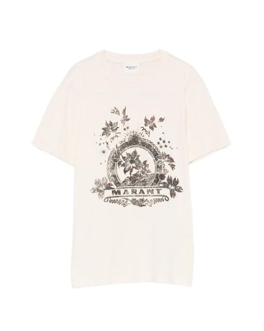 Isabel Marant White Zewel Graphic-Print T-Shirt