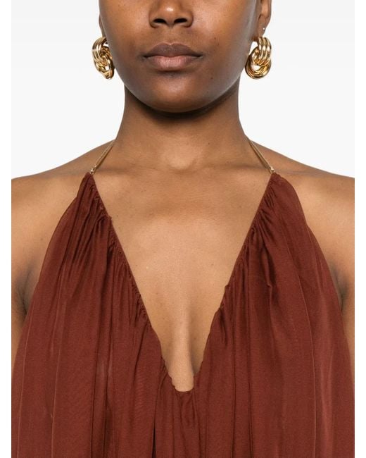 Abito Lungo di retroféte in Red