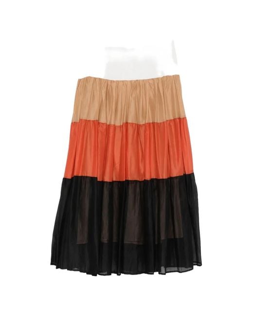 Kaos Colour-Block Tiered Maxi Skirt
