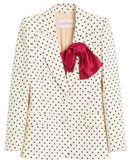 Valentino Garavani White Supergran Plusdepois-Print Blazer