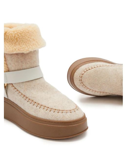 Odissi Natural Suki Harnessed Felt Boots