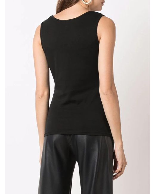 Philipp Plein Black Logo-Print Tank Top