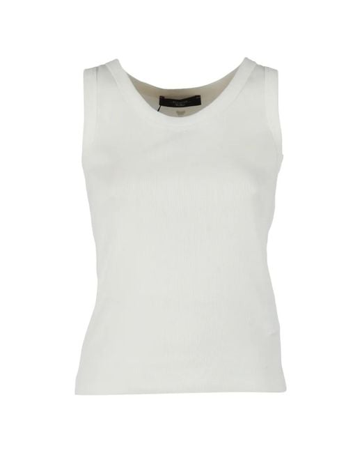 Weekend by Maxmara White Ribbed Top