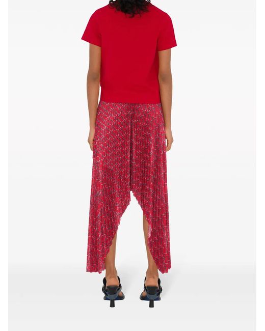 Burberry Red Knight Hardware Cotton T-Shirt