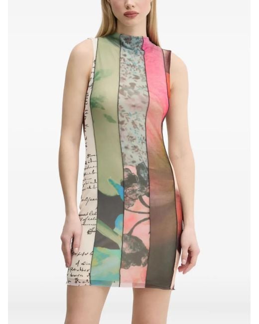 Desigual White Panelled Mini Dress