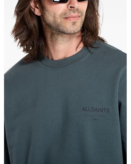 AllSaints Blue Crew-Neck Sweatshirt for men