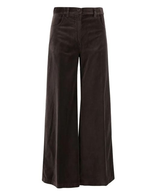 Aspesi Black Wide-Leg Trousers