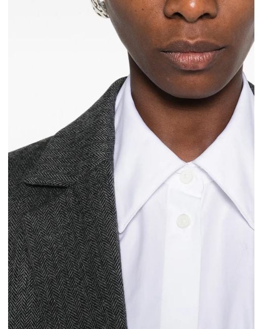 Totême White Button-Up Poplin Shirt