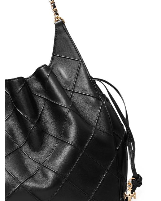 Tory Burch Black Large Fleming Tote