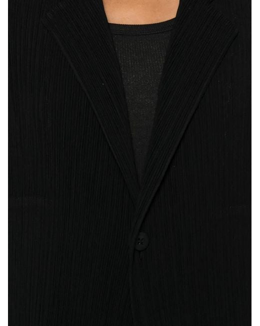 Issey Miyake Black Single-Breasted Jacket