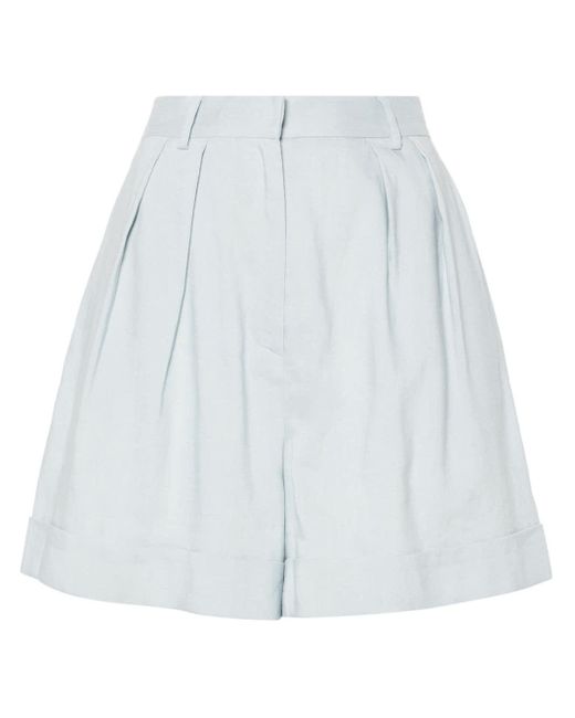 ANDAMANE White Rina Pleated Tailored Shorts