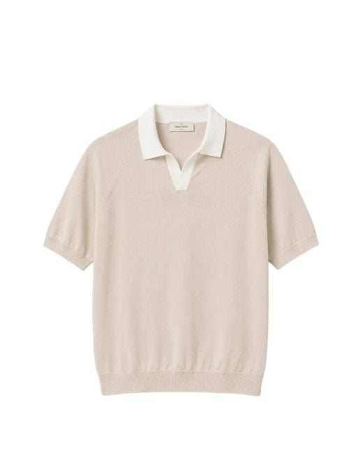 Gran Sasso Natural Raglan-Sleeve Polo Shirt for men