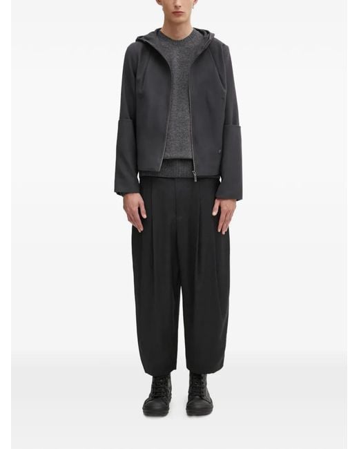 Adererror Gray Hooded Zip Jacket for men