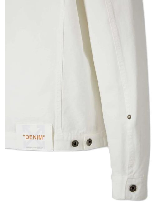 Off-White c/o Virgil Abloh White Half Arrow Denim Jacket for men