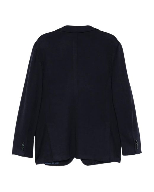 Kiton Blue Single-Breasted Jacket for men