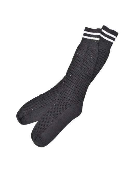 Brunello Cucinelli Black Sequin-Embellished Knit Socks