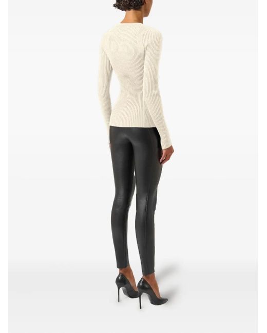Wolford Natural Ribbed Long-Sleeve T-Shirt