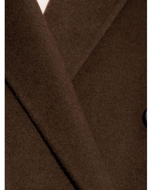 Stand Studio Brown Wool-Blend Double-Breasted Jacket