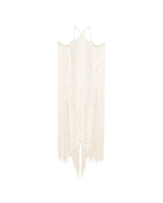Robe Jade À Franges Bless en coloris White