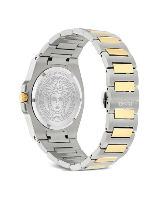 Versace White Antares Greek Key 40Mm for men