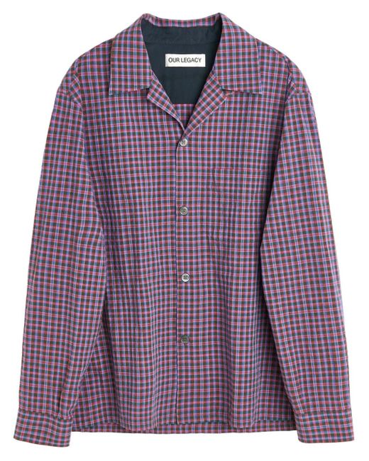 Camicia Heusen di Our Legacy in Purple da Uomo