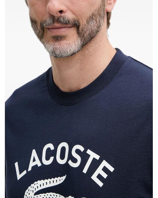 Lacoste Blue Logo-Print T-Shirt for men