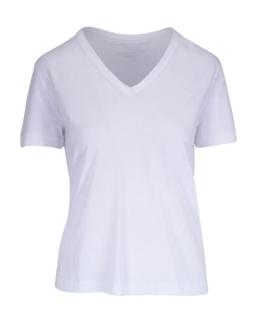 Majestic Filatures White V-Neck T-Shirt