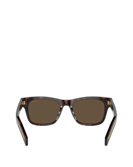 Prada Gray Rectangle-Frame Sunglasses for men