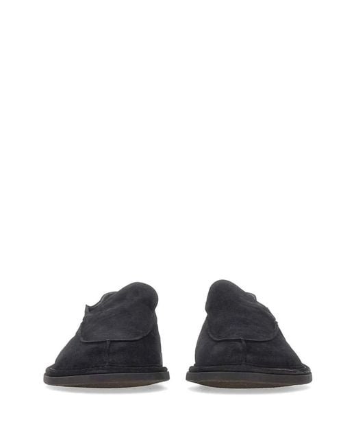Alexander Hotto Blue Suede Loafers for men