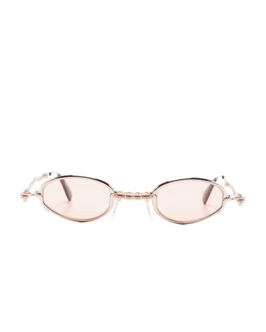 Kuboraum Natural Sculpted Oval-Frame Sunglasses