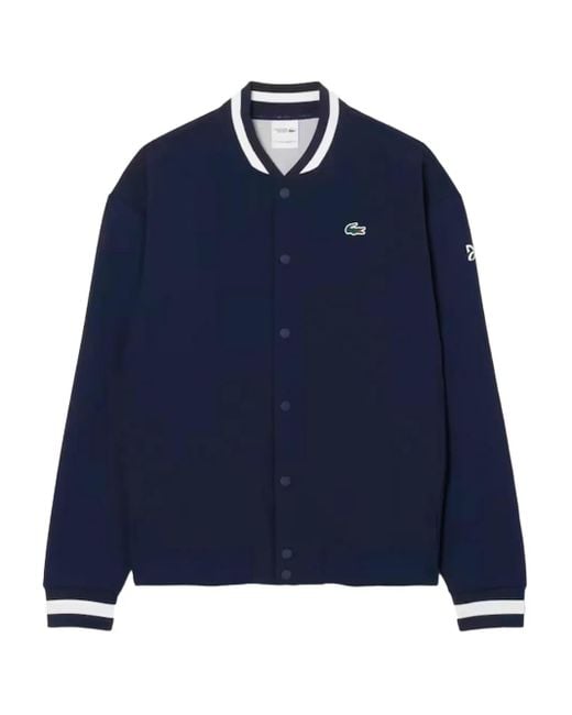 Lacoste Bomberjack Met Geborduurd Logo in het Blue voor heren
