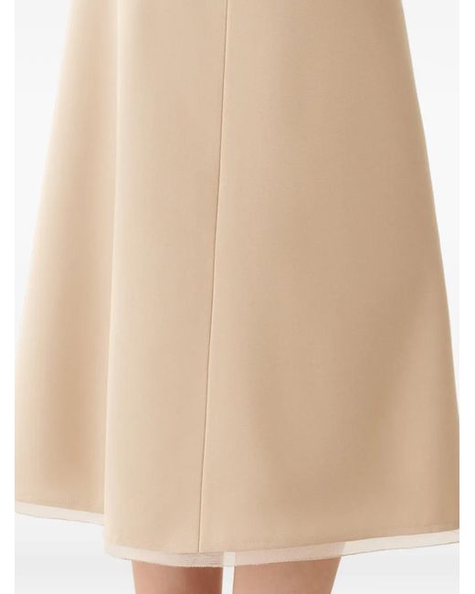 Fabiana Filippi Natural Zip-Fastening Midi Skirt
